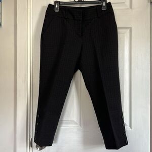 Dana Buchman Women Crop Pants Black Bohemian Rendezvous Size 6 NWT